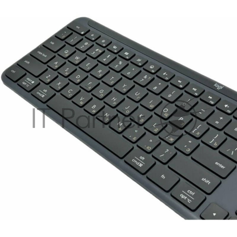 Клавиатура Logitech K950 черный USB беспроводная BT/Radio slim (920-012434)