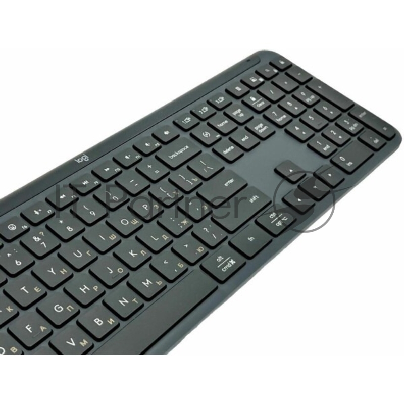 Клавиатура Logitech K950 черный USB беспроводная BT/Radio slim (920-012434)
