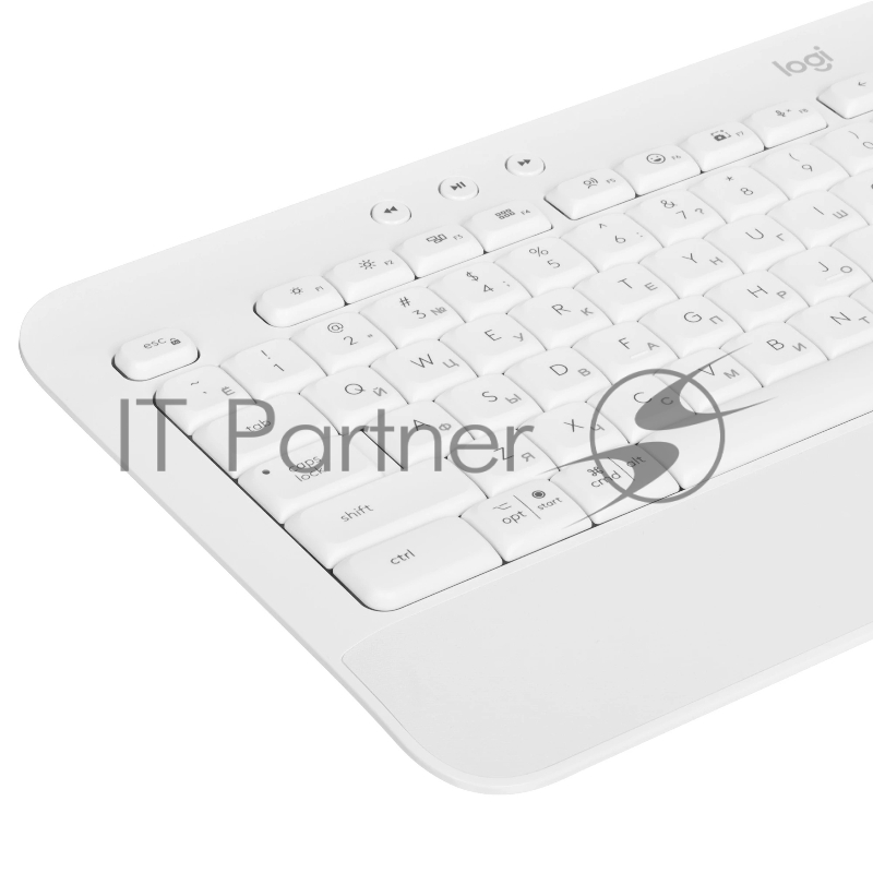 Клавиатура Logitech K650 белый USB беспроводная BT/Radio (подставка для запястий) (920-010986)