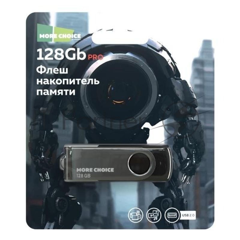 Флешка USB More Choice MF128-4 USB 128Gb 2.0 черный
