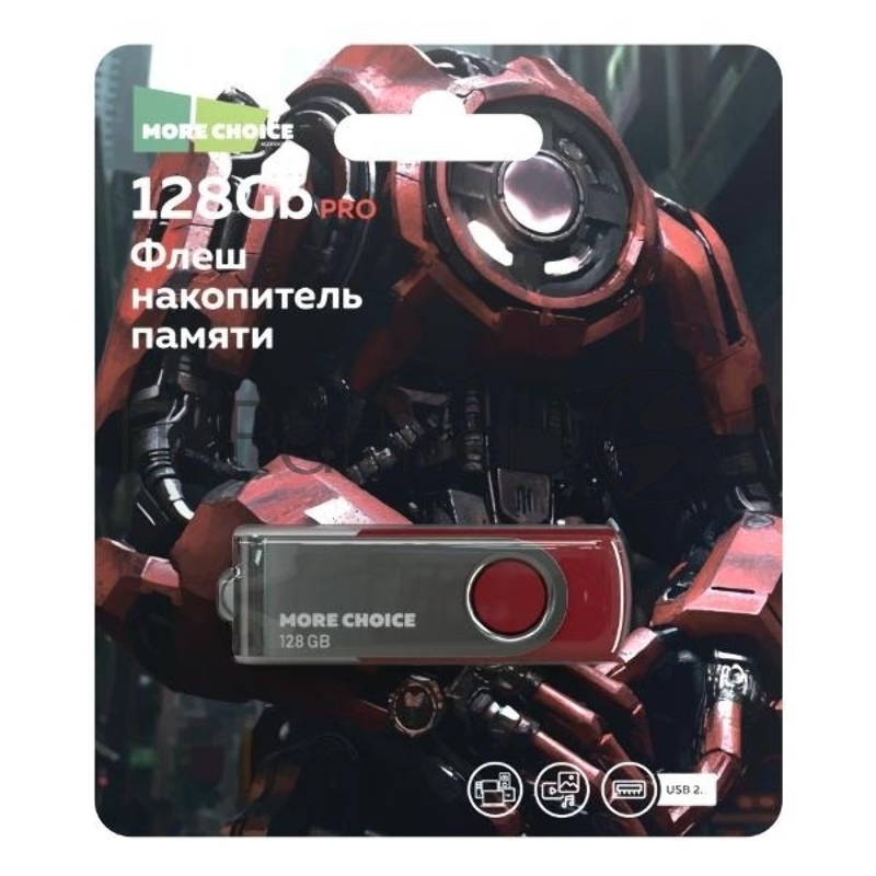 Флешка USB More Choice MF128-4 USB 128Gb 2.0 красный