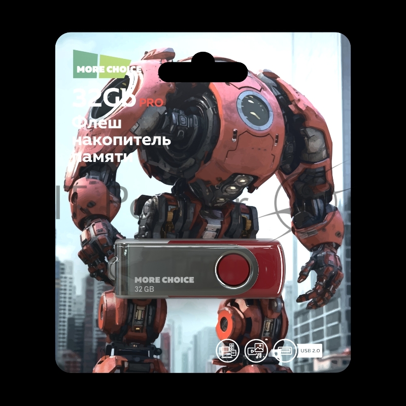 Флешка USB More Choice MF32-4 USB 32Gb 2.0 красный