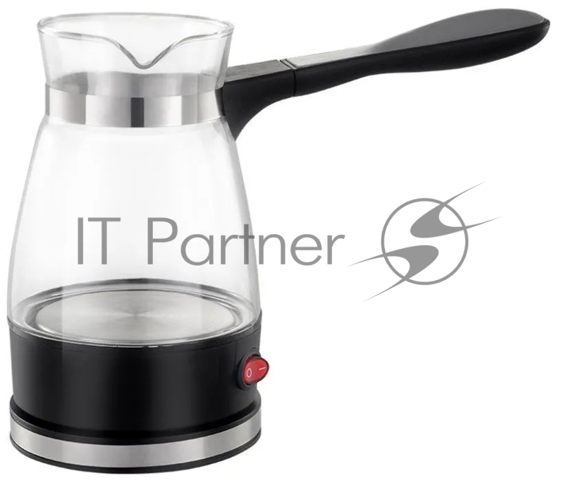 Турка электрическая ENERGY EN-297 стекло, 0,4 л, 600 Вт