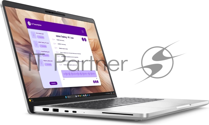 Ноутбук Dell Pro 14 Plus Core Ultra 7 266V 14,0 QHD+ (2560 x 1600),300nit AG,300 nit,16 GB LPDDR5,1TB SSD,Intel Arc graphics,3cell 55Wh,Backlit,FPR,Thunderbolt,W Eng,Platin Silver