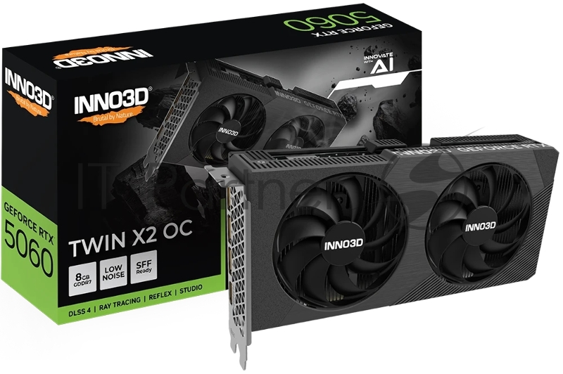Видеокарта INNO3D RTX 5060 Twin X2 OC//RTX5060, HDMI, DP*3, 8G,D7