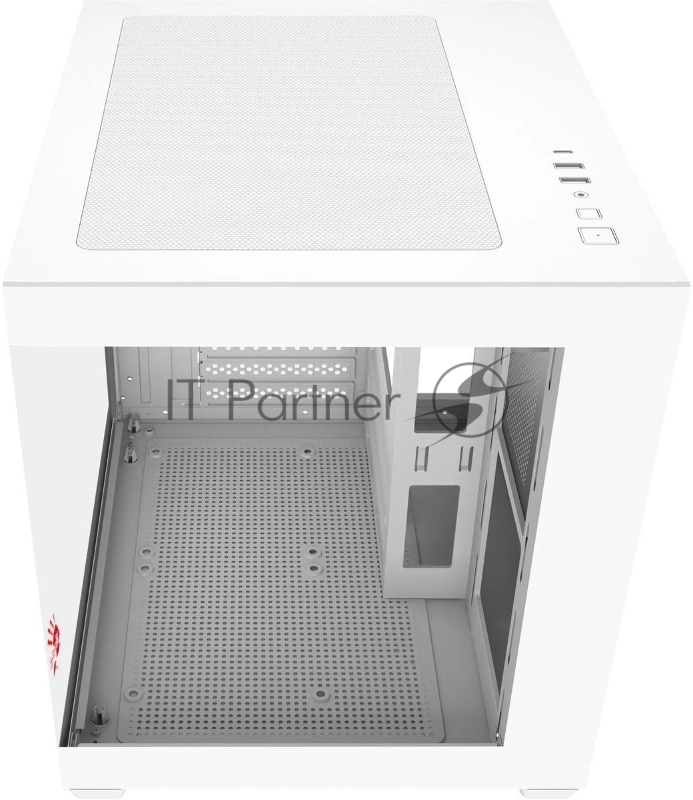 Компьютерный корпус Bloody CC-121 белый без БП mATX 7x120mm 1xUSB2.0 1xUSB3.0 audio