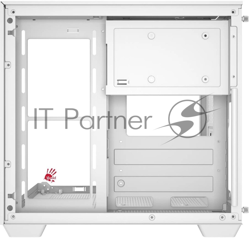 Компьютерный корпус Bloody CC-121 белый без БП mATX 7x120mm 1xUSB2.0 1xUSB3.0 audio