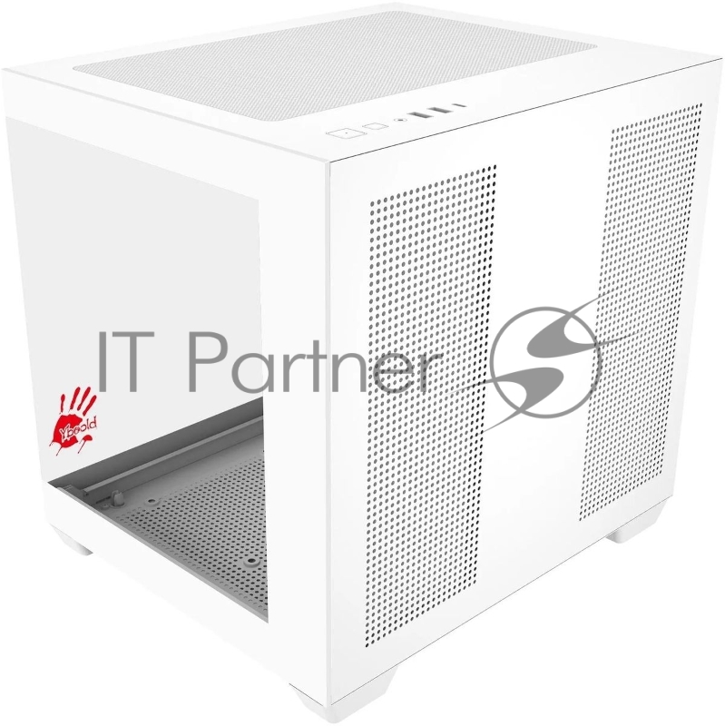 Компьютерный корпус Bloody CC-121 белый без БП mATX 7x120mm 1xUSB2.0 1xUSB3.0 audio