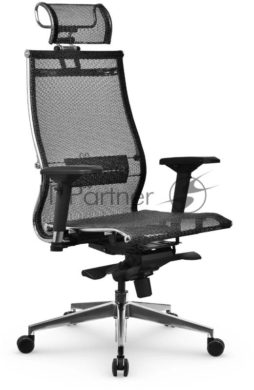 Кресло Метта Samurai S-3.051 MPES эко.кожа/сетка с подголов. крестов. металл хром