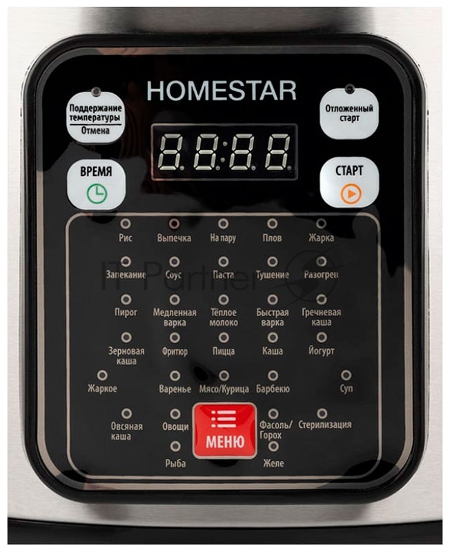 Мультиварка Homestar HS-2031 900 Вт, 5 л, нержавеющая сталь/черный