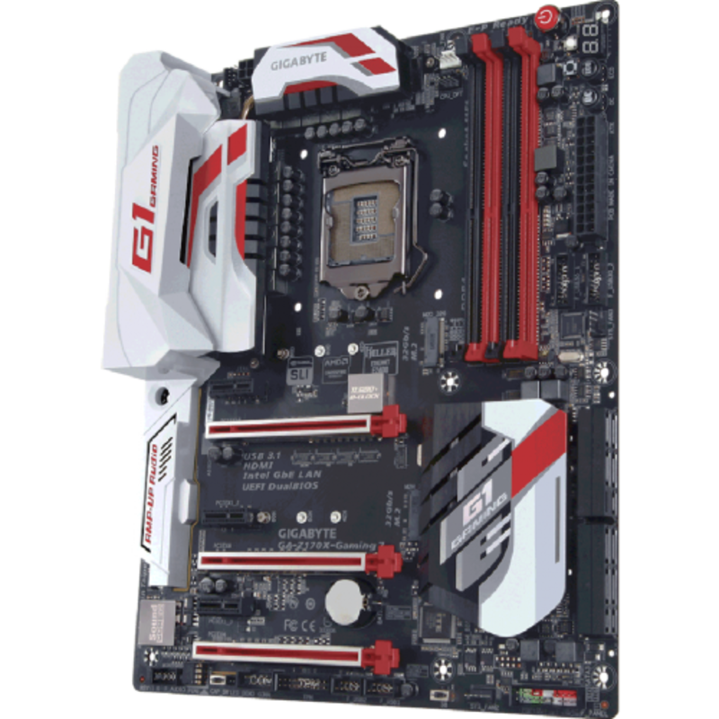 Мат. плата Socket1151 GIGABYTE GA-Z170X-GAMING 7 (iZ170, 4xDDR4, M.2, SATA III, RAID, 3xPCI-E, HDMI, DP, TB, 2x1Гбит LAN, USB3.1, ATX)