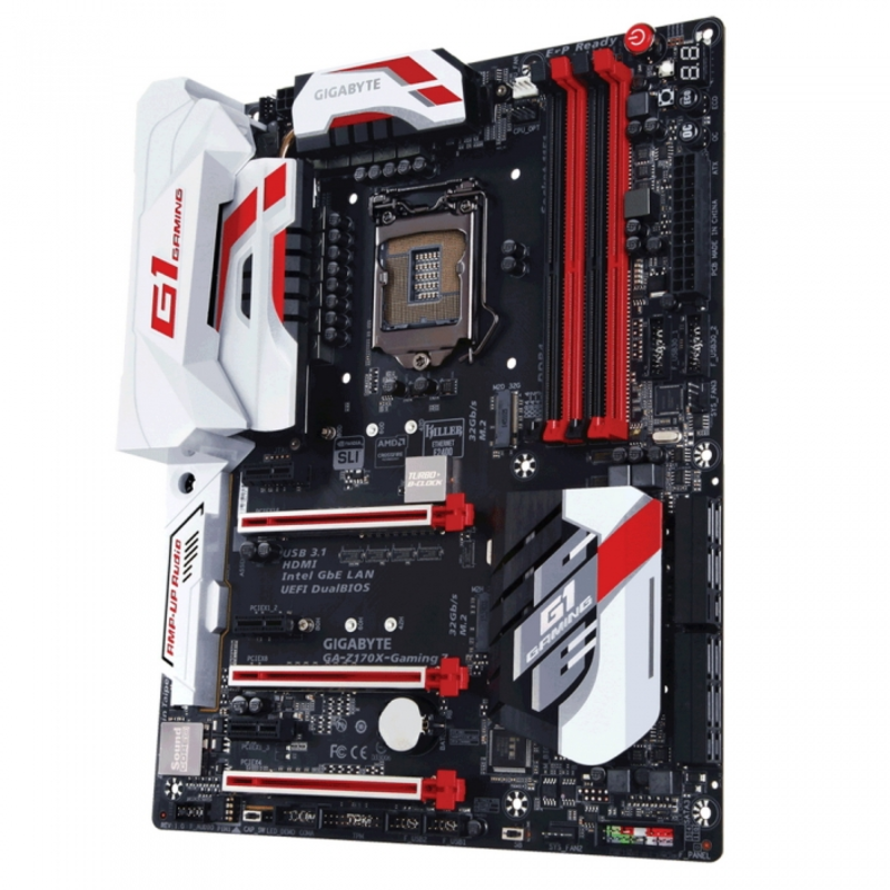 Мат. плата Socket1151 GIGABYTE GA-Z170X-GAMING 7 (iZ170, 4xDDR4, M.2, SATA III, RAID, 3xPCI-E, HDMI, DP, TB, 2x1Гбит LAN, USB3.1, ATX)