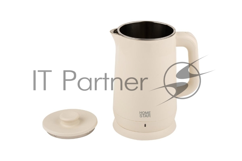 Чайник электрический Homestar HS-1006 1.8л бежевый, двойной корпус