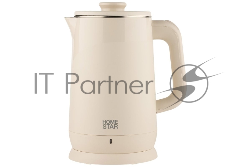 Чайник электрический Homestar HS-1006 1.8л бежевый, двойной корпус