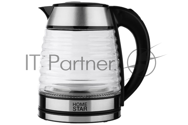 Чайник электрический Homestar HS-1046 1,5 л. стекло, пластик, черный