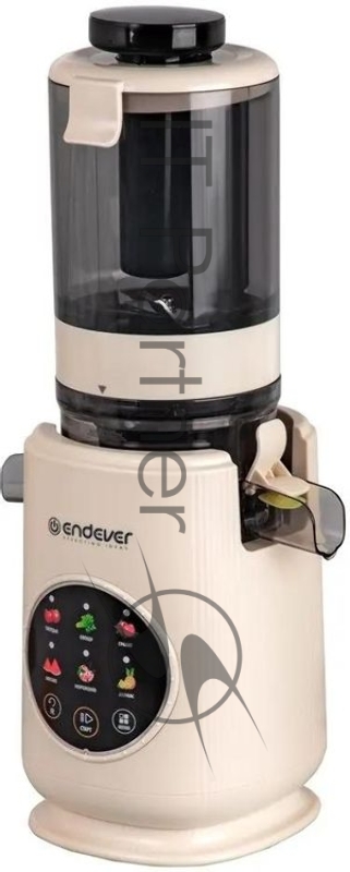Соковыжималка шнекового типа Endever Sigma-160, бежевый, мощность 600 Вт, резервуар для сока 910 мл, резервуар для мякоти 800 мл, 2 шт./уп.