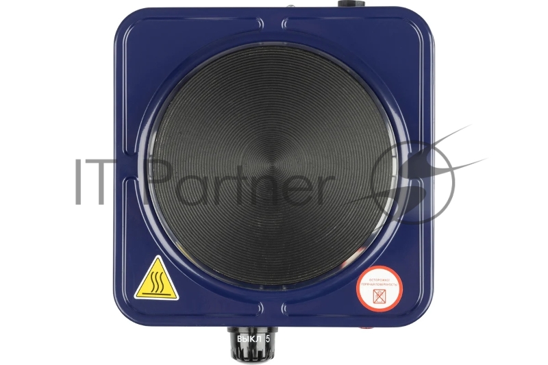 Плита настольная электрическая Homestar HS-1102, 1 конф. сапфир, блин 1000 Вт