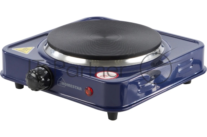Плита настольная электрическая Homestar HS-1102, 1 конф. сапфир, блин 1000 Вт