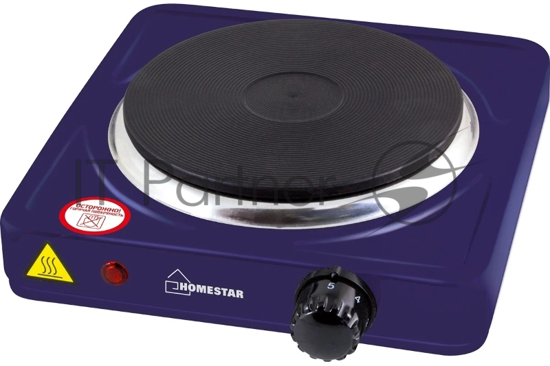 Плита настольная электрическая Homestar HS-1102, 1 конф. сапфир, блин 1000 Вт