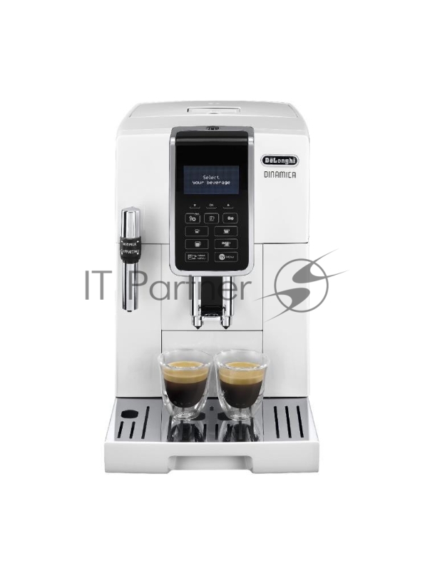 Кофемашина автоматическая DeLonghi ECAM 350.35.W белый, исп. кофе- зерновой/молотый, 1.8 л, 1450 Вт, 15 бар