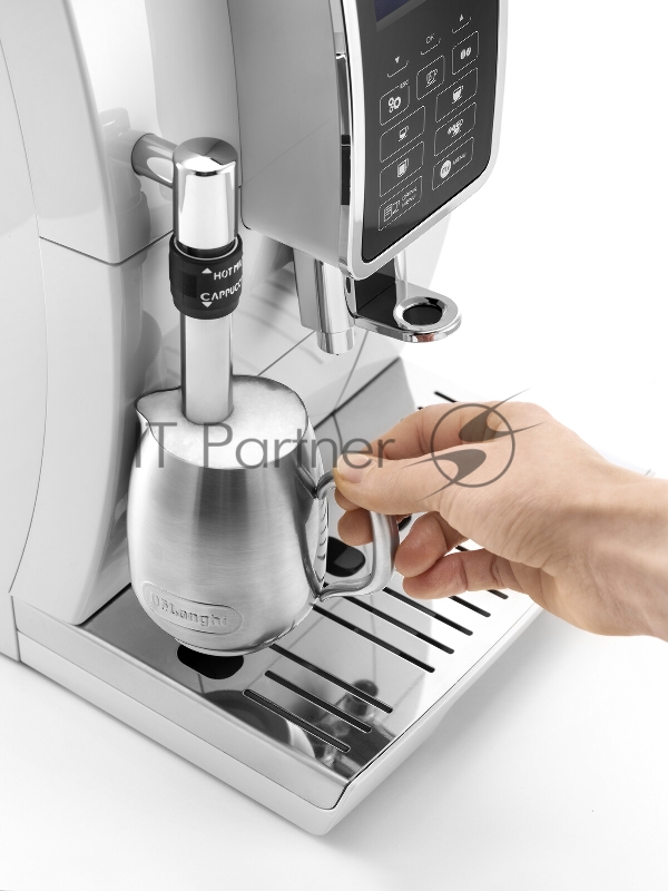 Кофемашина автоматическая DeLonghi ECAM 350.35.W белый, исп. кофе- зерновой/молотый, 1.8 л, 1450 Вт, 15 бар