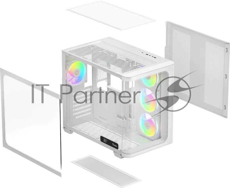 Корпус Ocypus Iota C70 WH Curve ARGB Digital ATX без БП (Iota-C70-WHD400CD-GL)