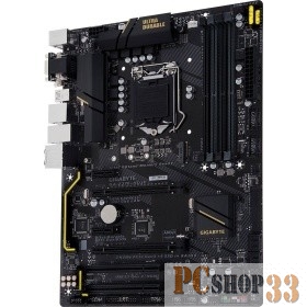 Мат. плата Socket1151 GIGABYTE GA-Z270-HD3P (iZ270, 4xDDR4, M.2, SATA III, RAID, 2xPCI-E, D-Sub, DVI, HDMI, 1Гбит LAN, USB3.1, ATX)