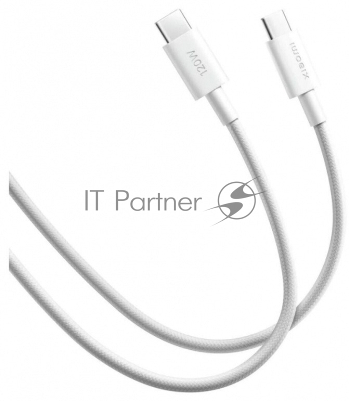 USB кабель Xiaomi 6A Braided USB-C to USB-C Cable 2m белый