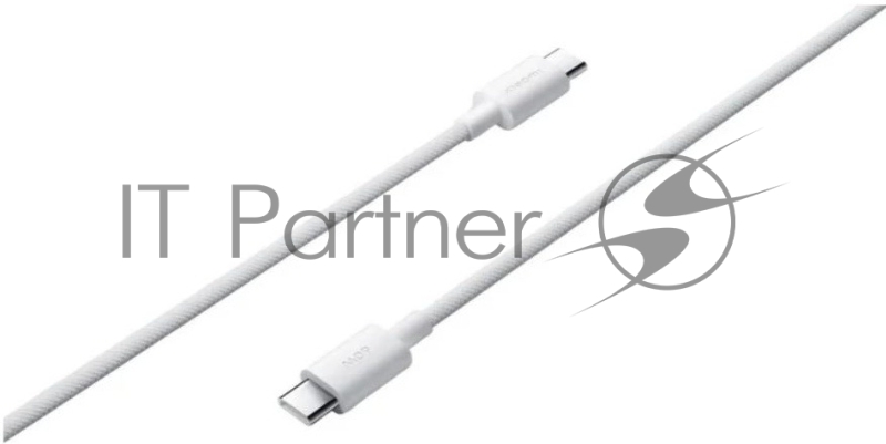 Кабель Xiaomi 3A Braided USB-C to USB-C Cable 1m белый