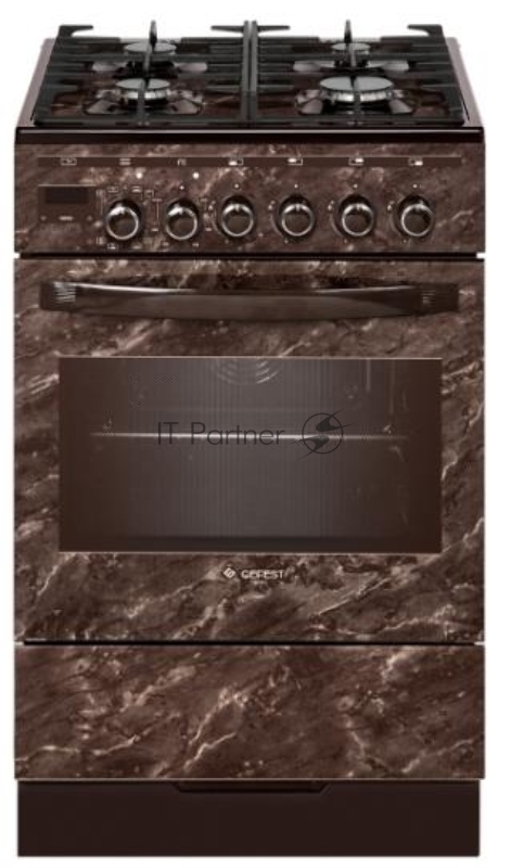 Плита комбинированная Gefest ПГЭ 5502-04 0054 коричневый, конфорок 4 шт, духовка 55 л, 50 см x 85 см x 58.5 см