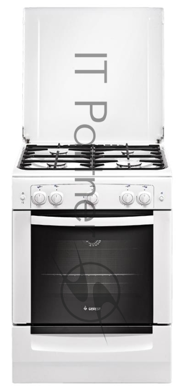 Плита газовая Gefest ПГ 6100-01 белый, конфорок 4 шт, духовка 52 л, 60 см x 85 см x 60 см