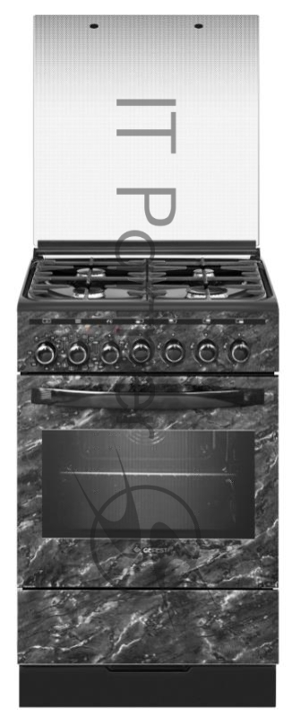 Плита комбинированная Gefest ПГЭ 5302-03 0053 черный, конфорок 4 шт, духовка 55 л, 50 см x 85 см x 58.5 см