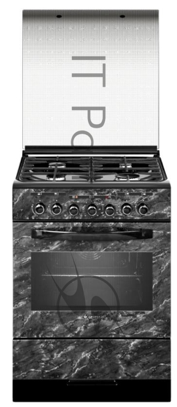 Плита комбинированная Gefest ПГЭ 6302-03 0053 черный, конфорок 4 газовых, духовка 55 л, 60 см x 85 см x 60 см