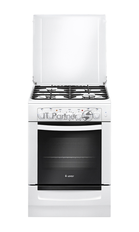 Плита комбинированная Gefest ПГЭ 6102-02 0300 белый, конфорок 4 шт, духовка 55 л, 60 см x 85 см x 60 см