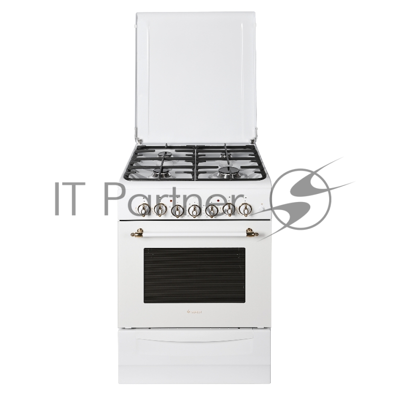 Плита комбинированная Gefest ПГЭ 6102-02 белый, конфорок 4 газовых, духовка 55 л, 60 см x 85 см x 60 см