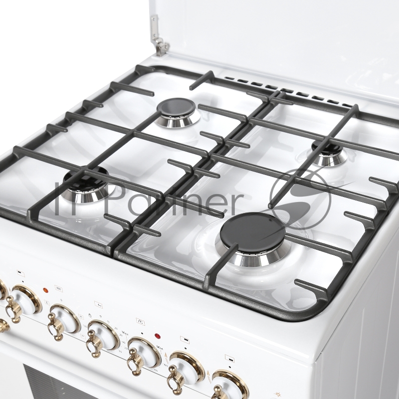 Плита комбинированная Gefest ПГЭ 6102-02 белый, конфорок 4 газовых, духовка 55 л, 60 см x 85 см x 60 см