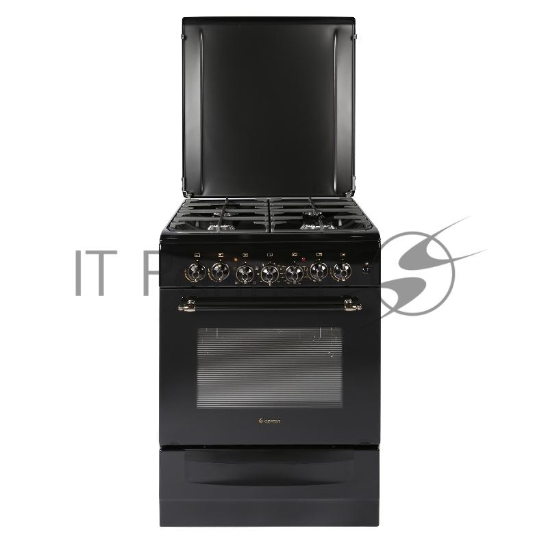 Плита комбинированная Gefest ПГЭ 6102-02 0187 черный, конфорок 4 газовых, духовка 52 л, 60 см x 85 см x 60 см