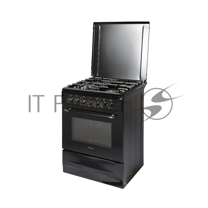 Плита комбинированная Gefest ПГЭ 6102-02 0187 черный, конфорок 4 газовых, духовка 52 л, 60 см x 85 см x 60 см