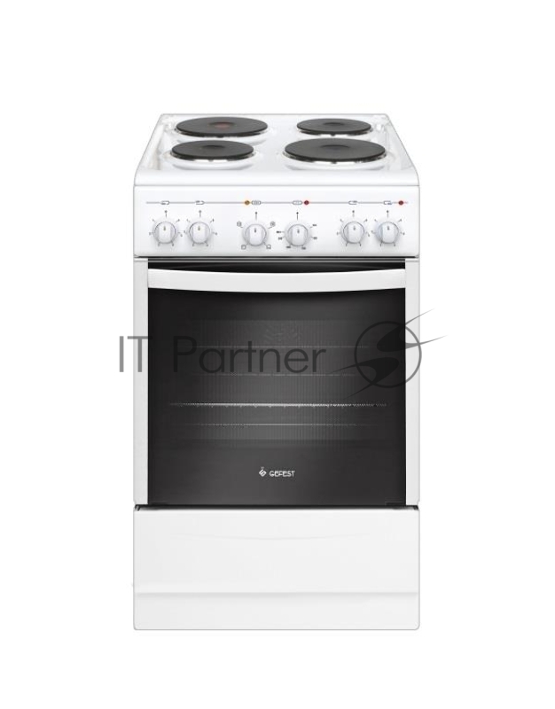 Плита электрическая Gefest 5140-01 белый, конфорок 4 электрических, духовка 55 л, 50 см x 85 см x 58.5 см