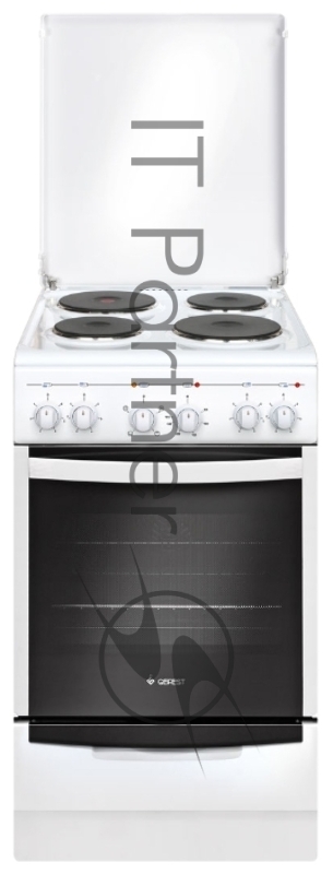 Плита электрическая Gefest 5140-01 белый, конфорок 4 электрических, духовка 55 л, 50 см x 85 см x 58.5 см