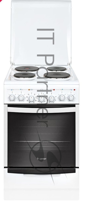 Плита электрическая Gefest 5140-02 белый, конфорок 4 электрических, духовка 55 л, 50 см x 85 см x 58.5 см