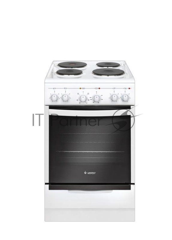 Плита электрическая Gefest 5140-02 белый, конфорок 4 электрических, духовка 55 л, 50 см x 85 см x 58.5 см