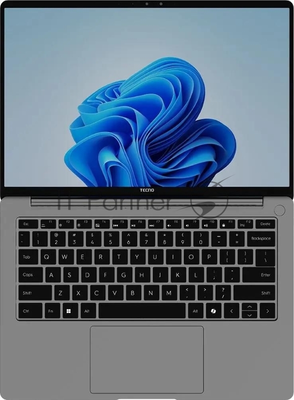 Ноутбук Tecno MegaBook T14FA Air Ryzen 5 7535HS 16Gb SSD1Tb AMD Radeon Graphics 14.1 IPS WUXGA (1920x1200) Windows 11 Home grey WiFi BT Cam 6460mAh (71003300543)