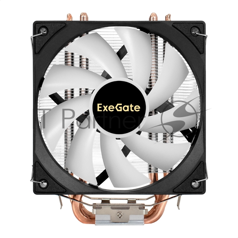 Кулер ExeGate Wizard EXX600-PWM.FRGB (Al+Cu, 6 тепл.трубки, LGA775/1150/1151/1155/1156/120 TDP 180W, Fan 120mm PWM, 800-2400RPM, Hydro bearing, 4pin, 11-24db, 540г, FRGB подсветка, с термопаст