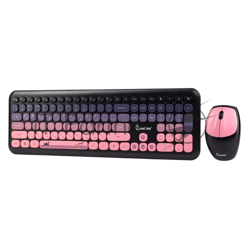 Комплект клавиатура+мышь SmartBuy (SBC-666395AG-KP) 666395 черно-розовый