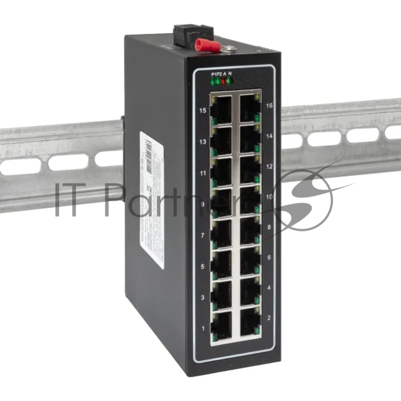 Коммутатор неуправляемый промышленный U-16T 16 портов 10/100Base-T(X) RJ45 монтаж на DIN-рейку TSX EKF TSX-U-16T