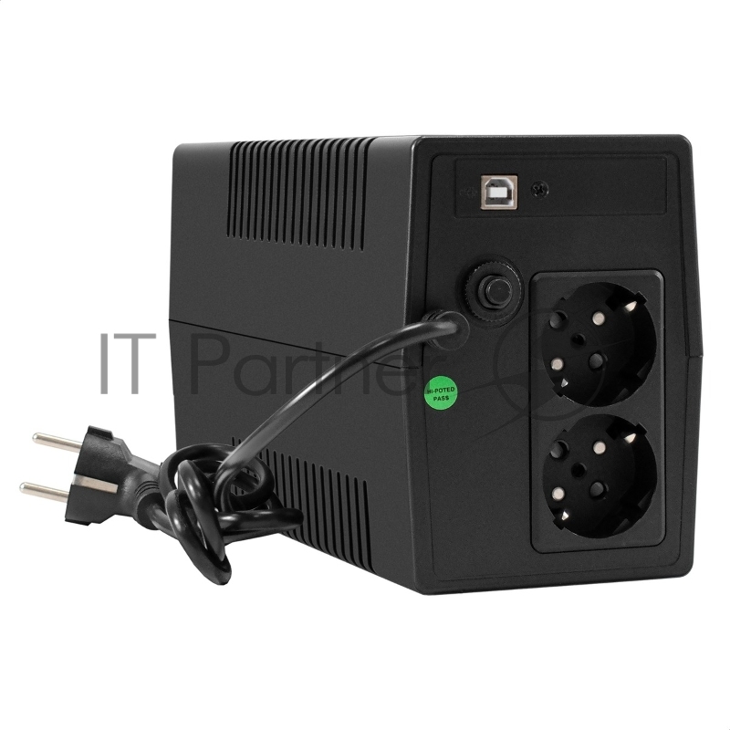 Источник бесперебойного питания ExeGate Smart LB-800.LCD.AVR.2SH.USB (800VA/480W, LCD, AVR, 2*Schuko, USB, батарея 12V 9Ah, Black)