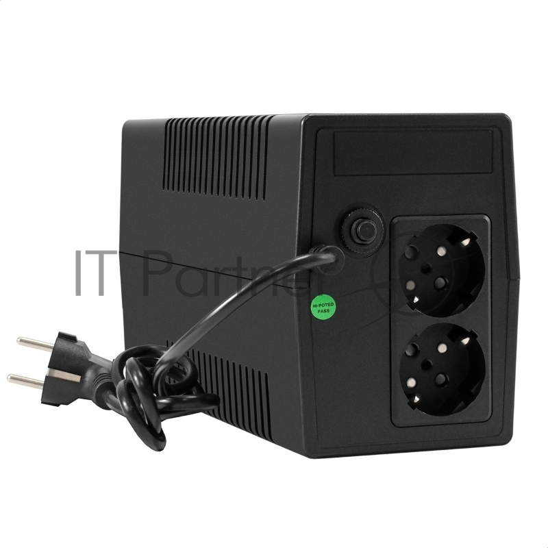 Источник бесперебойного питания ExeGate Power NB-800.LED.AVR.2SH (800VA/480W, LED, AVR, 2*Schuko, батарея 12V 9Ah, Black)