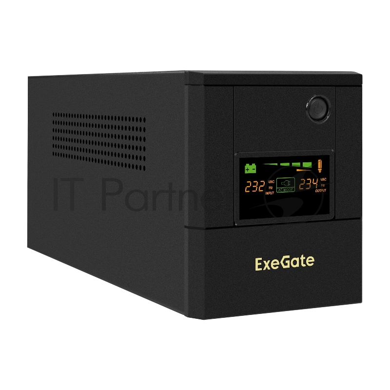 Источник бесперебойного питания ExeGate Smart LB-2200.LCD.AVR.8C13 (2200VA/1300W, цветной LCD, AVR, 8*C13, батарея 12V 9Ah - 2 шт., металлический корпус, Black)