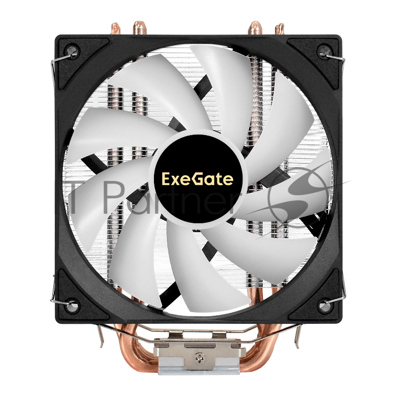 Кулер ExeGate Wizard EXX600-PWM.FRGB (Al+Cu, 6 тепл.трубки, LGA775/1150/1151/1155/1156/120 TDP 180W, Fan 120mm PWM, 800-2400RPM, Hydro bearing, 4pin, 11-24db, 540г, FRGB подсветка, с термопаст